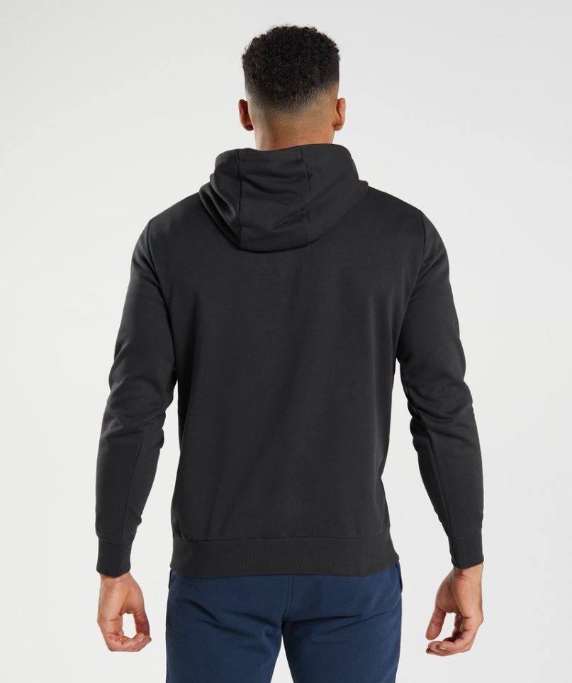 Men's Gymshark Sharkhead Infill Hoodie Black | CA 7138NA